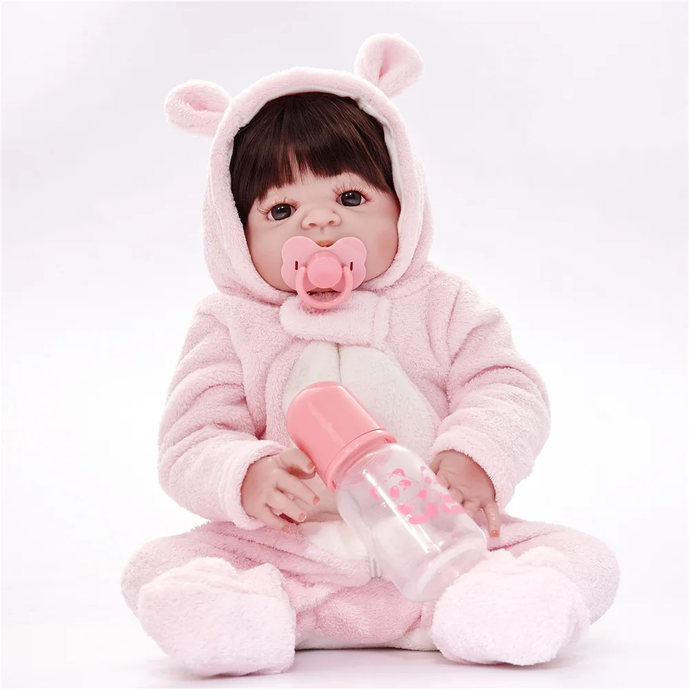 Реалистичные Силиконовые Reborn Baby Menina Alive 23 ''Новорожденные Детские куклы полное