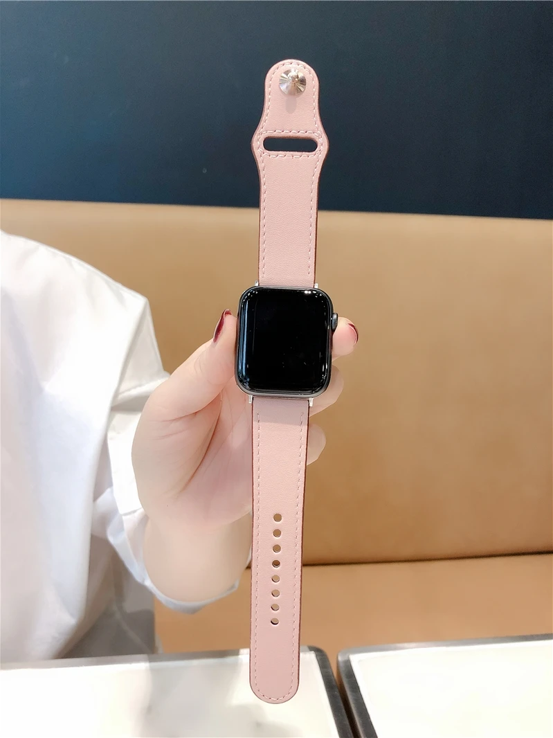 Ремешок из натуральной кожи для apple watch band 4 3 44 мм 40 мм correa 42 мм 38 мм браслет наручный iwatch ремешок для apple watch аксессуары