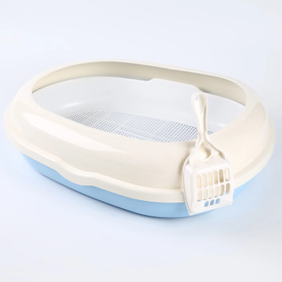 Большой закрытый ящик для кошачьего туалета розовый Совок полузакрытый