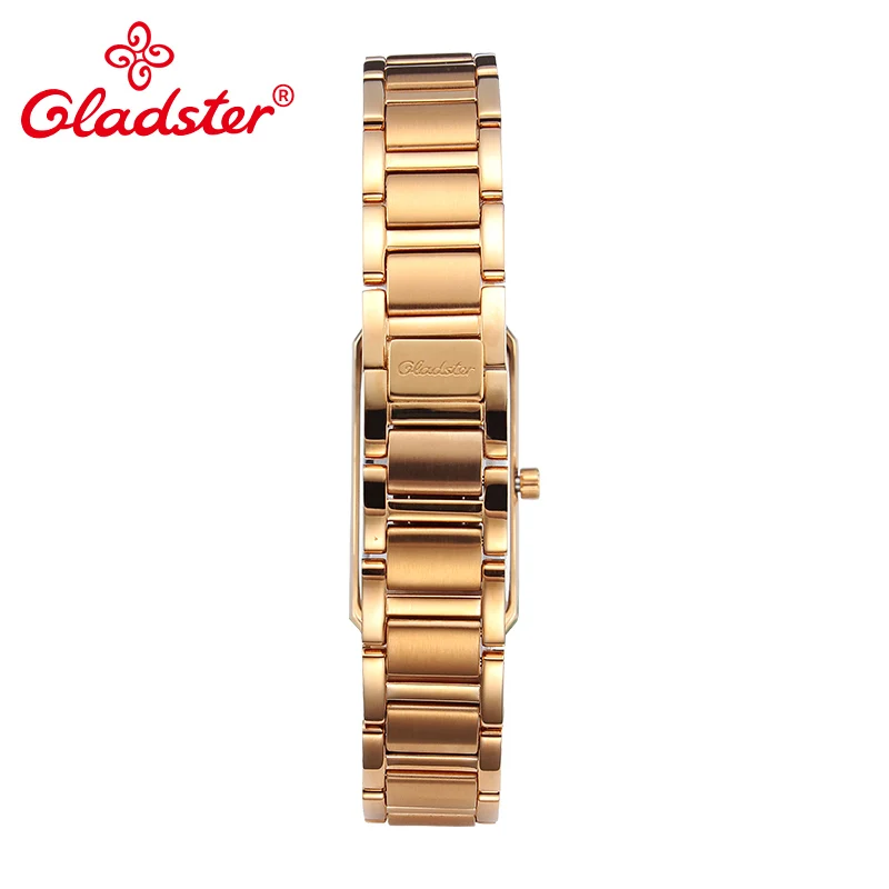 Часы женские прямоугольные из нержавеющей стали с сапфировым стеклом | Наручные