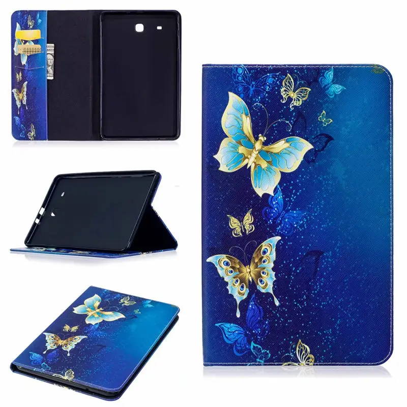 Чехол для планшета для Samsung Galaxy Tab E T560 SM-T560 T561 9,6 дюймов Smart Cover Мода Панда Сова чехол-книжка с подставкой из искусственной кожи Funda