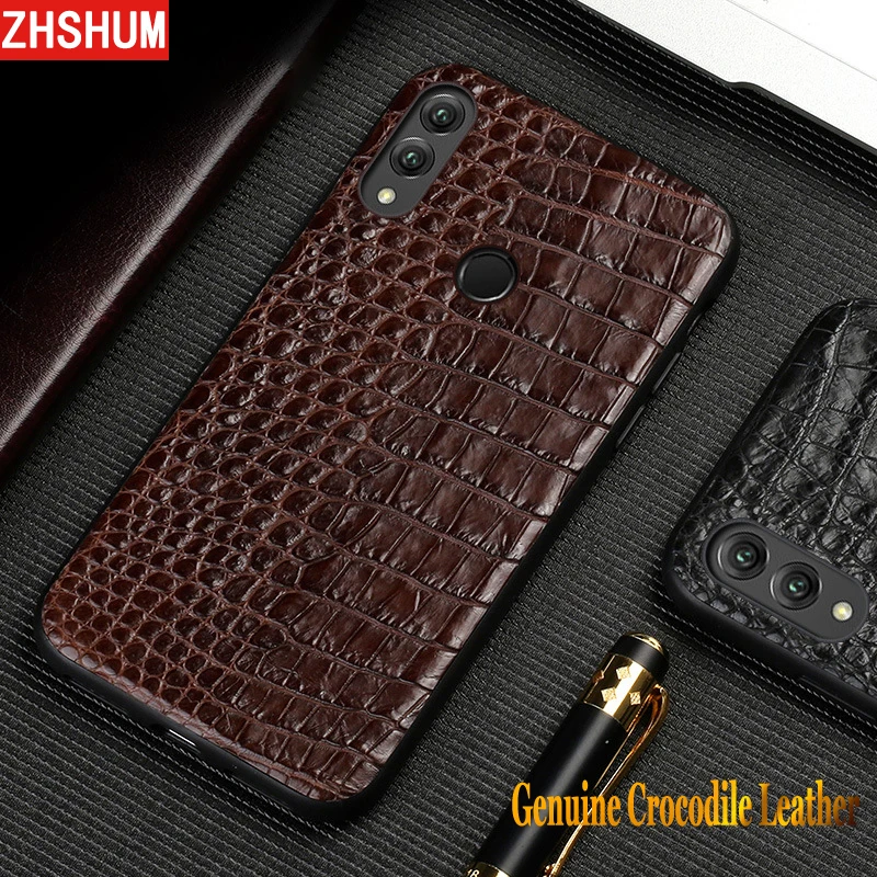Genuine Crocodile Leather Case For Huawei P20 Lite Note 10 Luxury Handmade Skin Full Back Cover for Honor Note10 Xiaomi 8 |