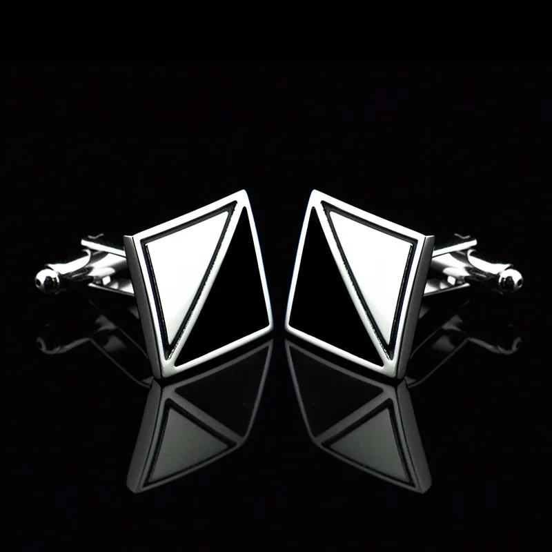 Жених свадебные бизнес мужские французские рубашки Запонки серебристые белые