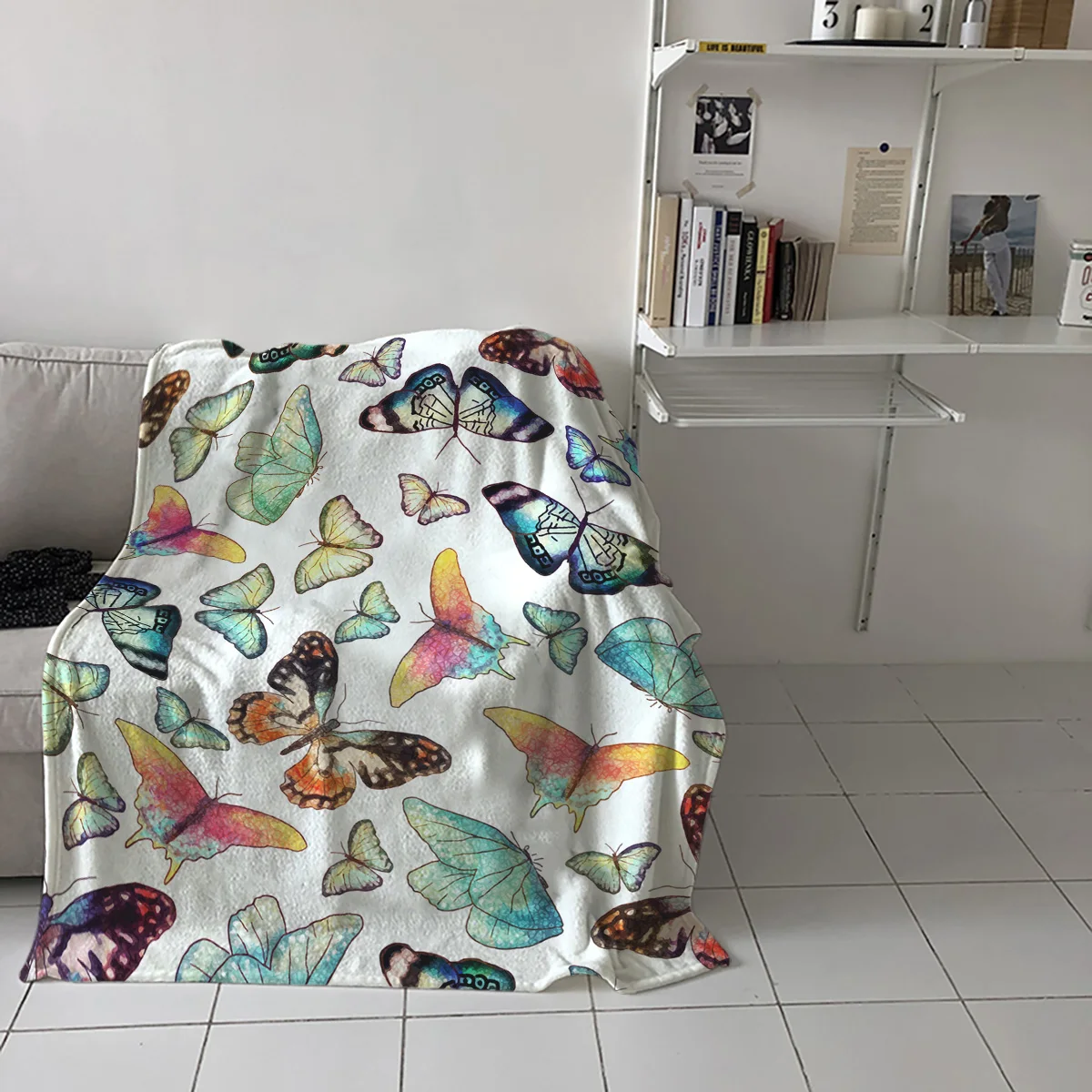 Красивое Одеяло в виде бабочки мягкое теплое одеяло из микрофибры фланелевое