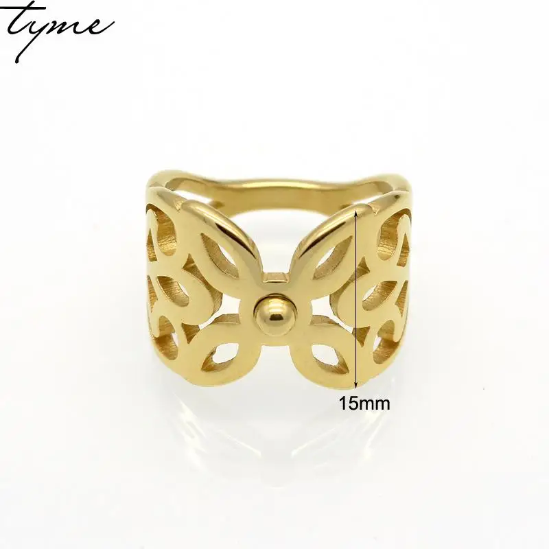 2017 титановая сталь модный стиль золотой цвет Камелия женские и мужские кольца