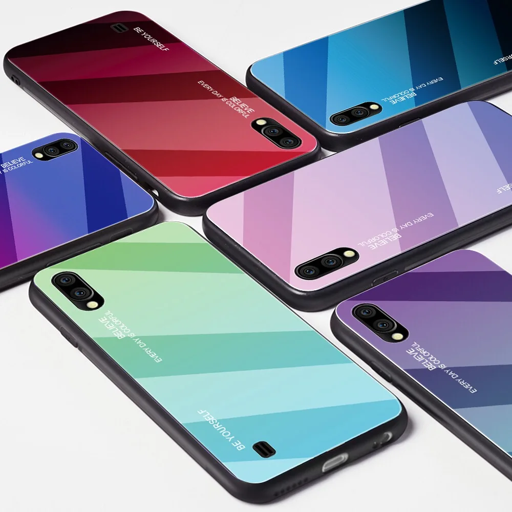 Стеклянный чехол для Samsung A50 A70 M30 A8 2018 S8 S9 Note8 Note9 J6 Plus J4 S10 | Мобильные телефоны и