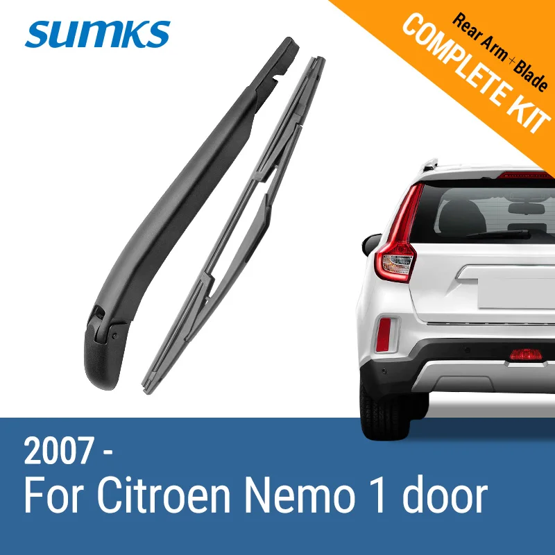 

SUMKS задний стеклоочиститель и рычаг для Citroen Nemo 1 дверь 2008 2009 2010 2011 2012 2013 2014 2016 2015 2017