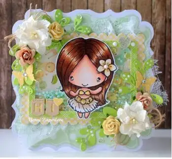 Мальчик и девочка прозрачный силиконовый штамп печать Сделай Сам Скрапбукинг