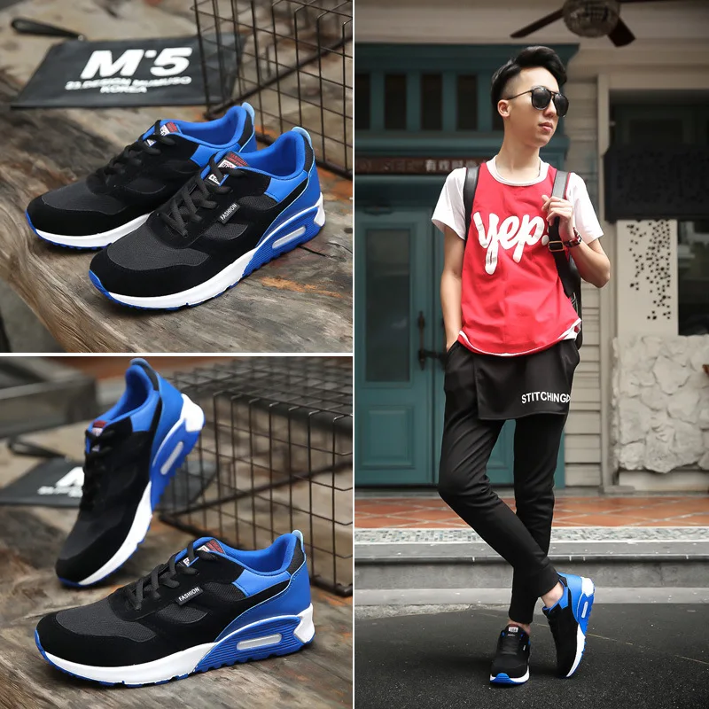 Модная мужская обувь Сникеры на воздушной подушке толстой подошве | Обувь