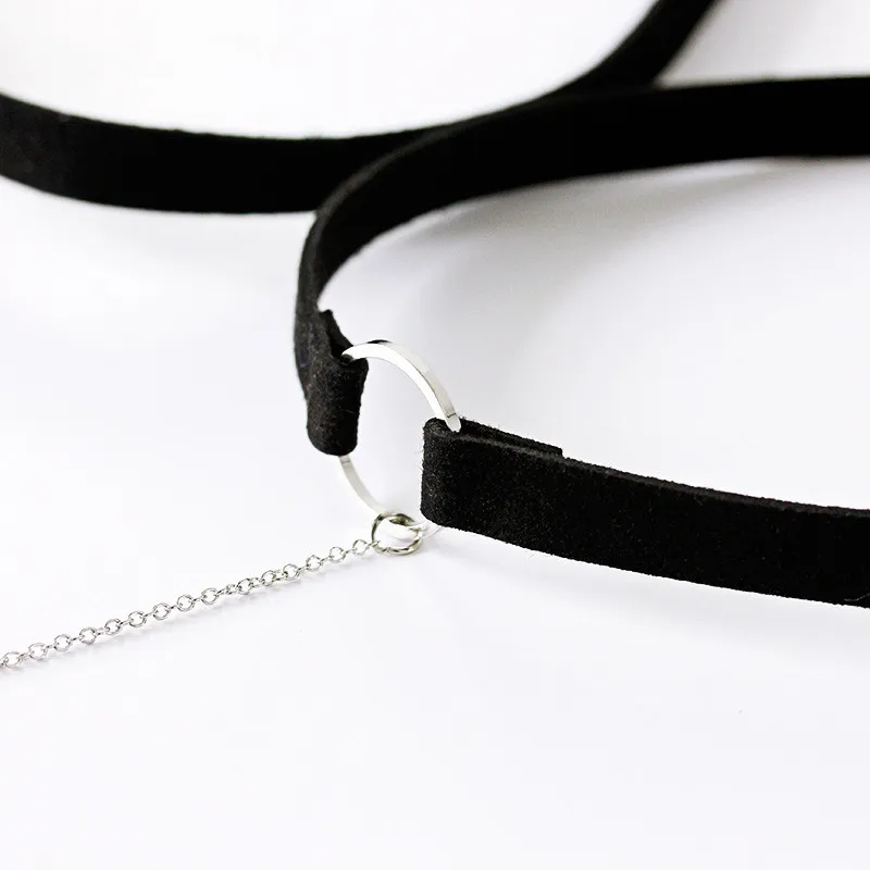FUNIQUE Korean Velvet Choker Necklaces For Women Girls Simple Round Tassel Pendant Collar Clavicle Necklace 2018 Jewelry | Украшения и