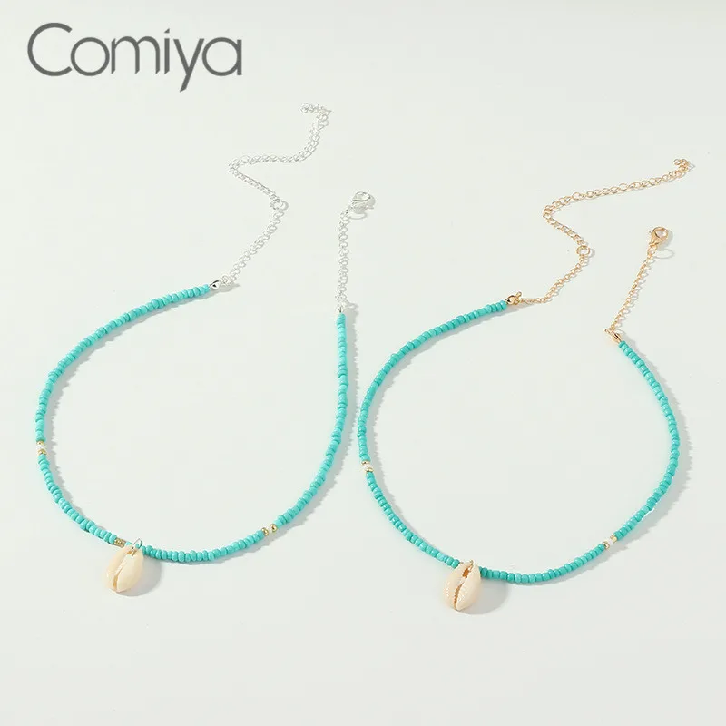 Comiya корейские ожерелья для Чехол женский кулон Feminino Bijoux акриловые бусины ожерелье Макси индийская ромашка