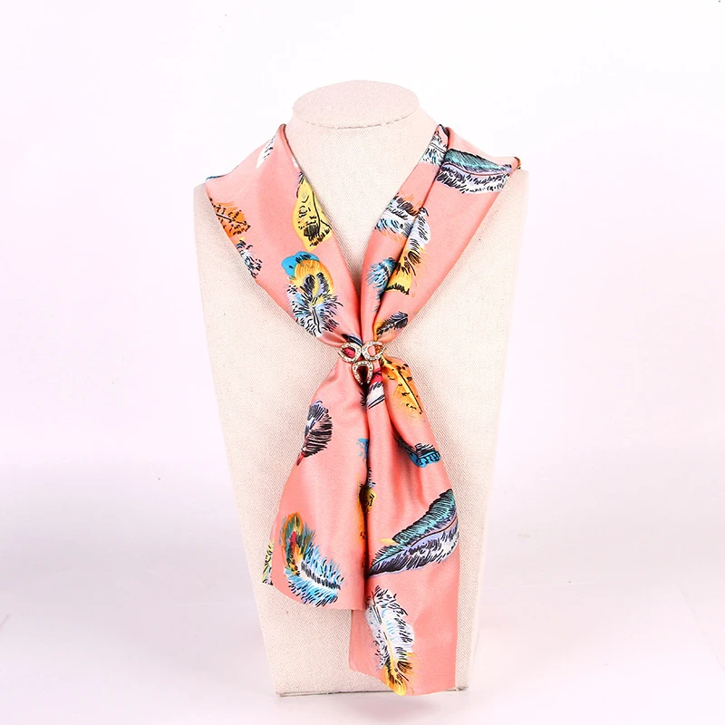 Винтажная брошь золотого цвета шелковый шарф пряжка полые цветы горный хрусталь