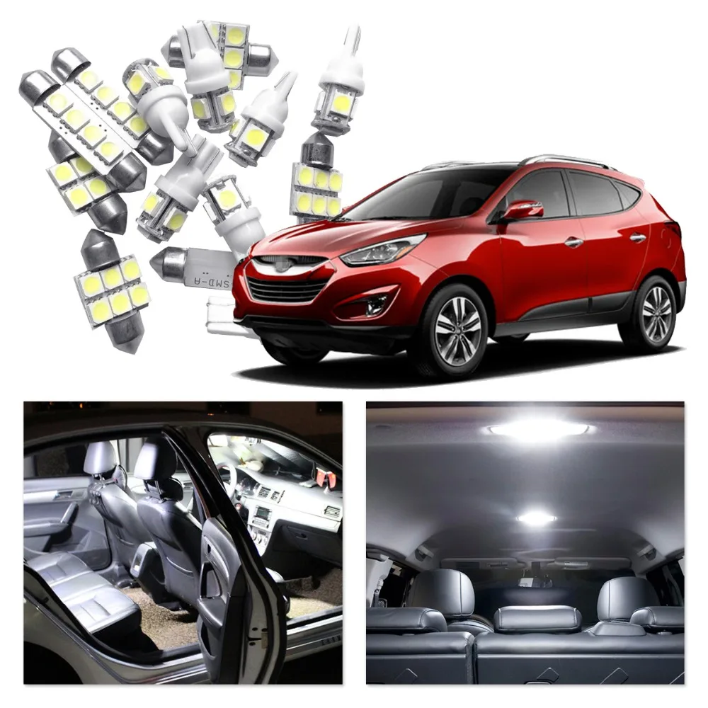 JGAUT для 2005 2009 hyundai Tucson Белый Красный Синий Автомобильный светодиодный свет лампы