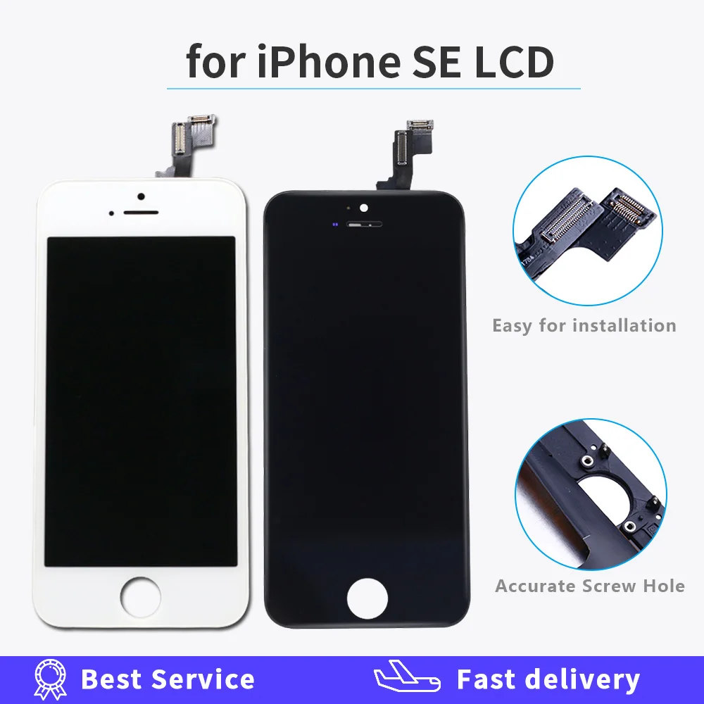 Белый и черный AAAA Качество OEM ЖК дисплей для iPhone SE сенсорный экран дигитайзер