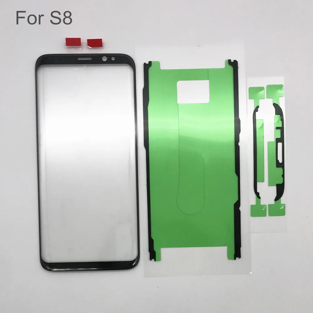 1 шт., Сменный стеклянный экран AYJ для samsung Galaxy S8 S9 Plus, ЖК-дисплей, сенсорная передняя внешняя наклейка на рассеиватель, инструменты для ремонта