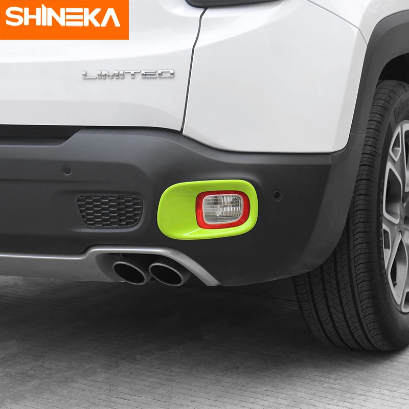 SHINEKA интерьер Молдинги для Jeep Renegade- лампа заднего противотуманного фонаря Накладка для Jeep Renegade аксессуары