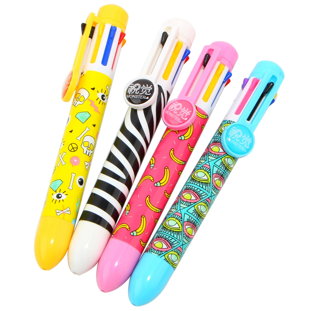 4 шт./лот 8 цветов милая Шариковая ручка многоцветная многофункциональная цветная