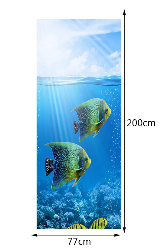 Бесплатная доставка наклейки на стену с изображением тропических рыбок сделай