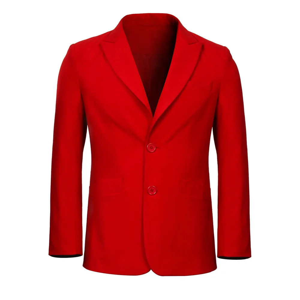jacket only Костюм Джокера из фильма Joaquin Phoenix, костюм Артура флека, костюм Бэтмена, костюм Джокера, красный костюм, мужской костюм на Хэллоуин - Цвет: jacket only