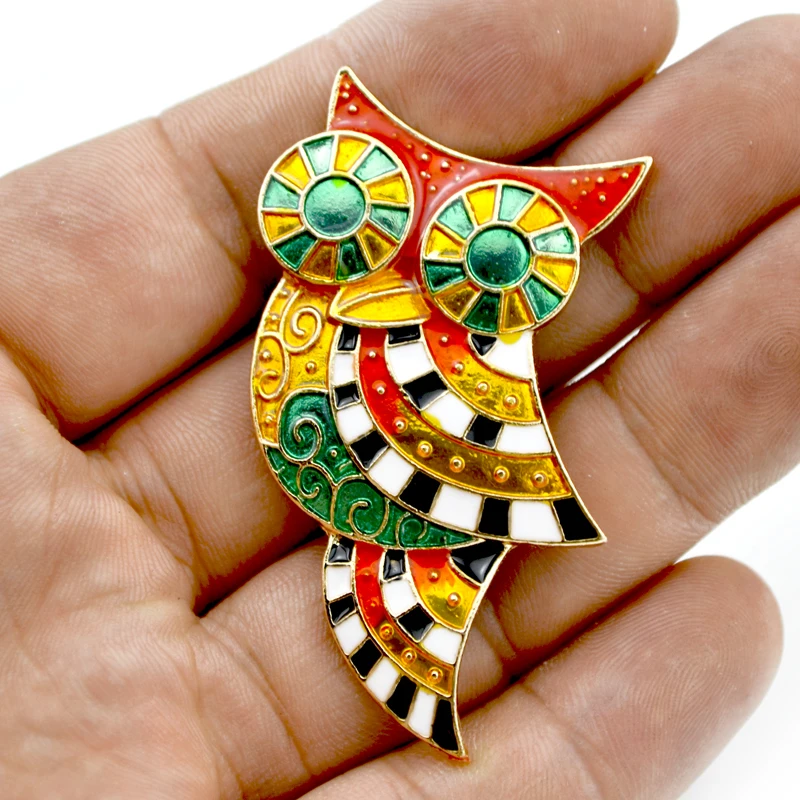 Брошь эмалированная в виде совы|scarf clip brooch|scarf cliplapel pin |