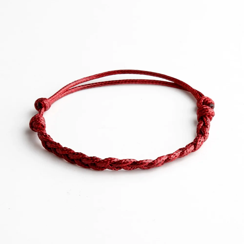 CKKU ювелирные изделия 2019 DIY кожа вязанная рука Strand браслет красный цвет