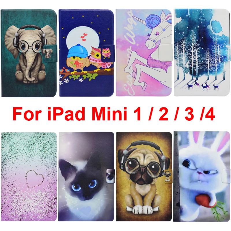 Мягкий чехол из ТПУ для iPad Mini 4 3 2 искусственной кожи Mini2 Mini3 Mini4 iPadMini3 iPadmini2 кожаный