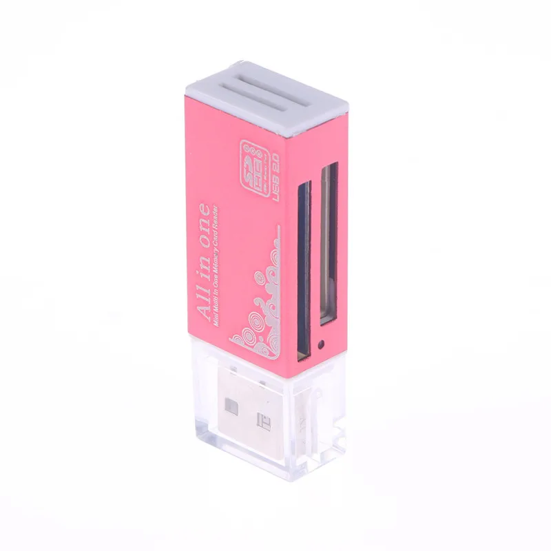 

6 Colors 4 in 1 Card Readers USB 2.0 For Micro SD SDHC TF M2 MMC Smart Memory Card Adapter for Laptop Memory Card Reader