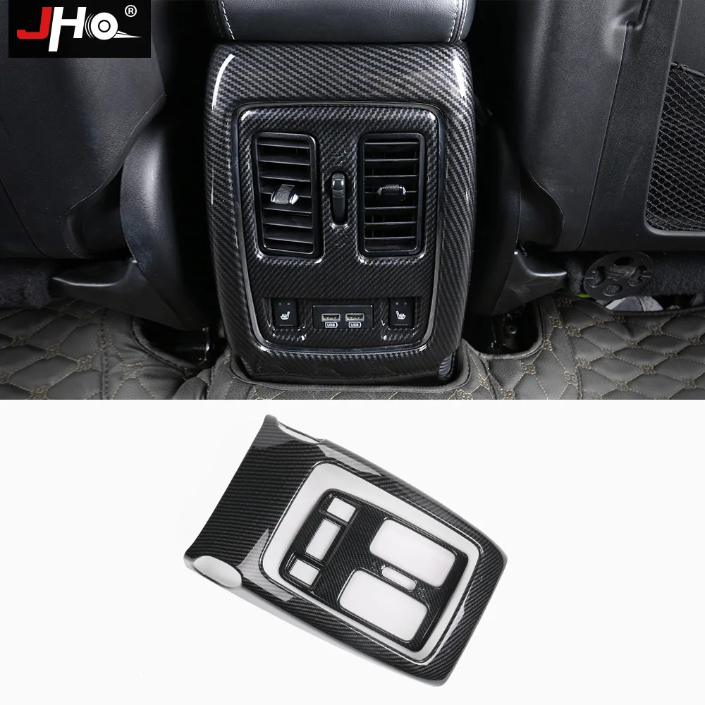JHO ABS углеродного волокна зерна крышка Накладка для- Jeep Grand Cherokee 17 дверная ручка рулевого колеса автомобиля аксессуары