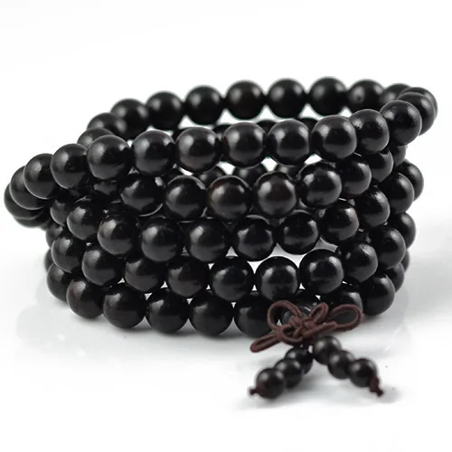 Аутентичные черные браслеты четки бусины ювелирные изделия оптовая продажа