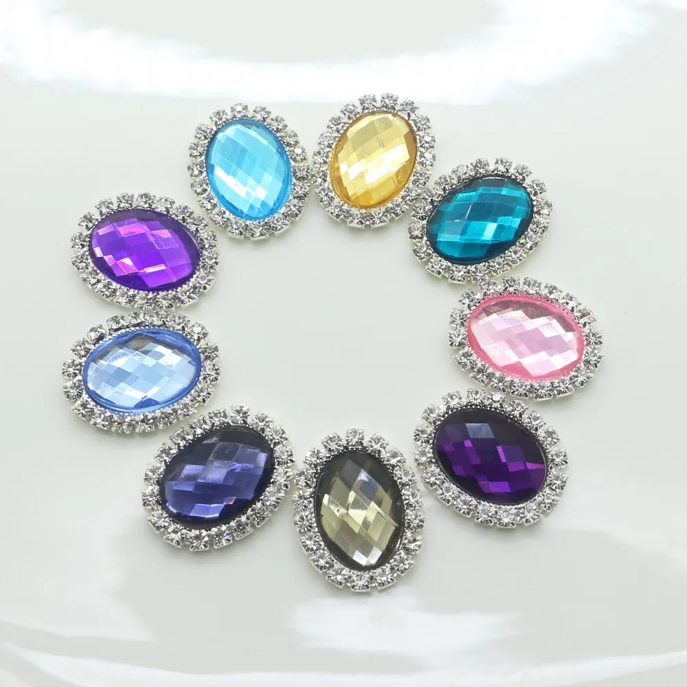 10 шт. овальные пуговицы Стразы для скрапбукинга | Дом и сад