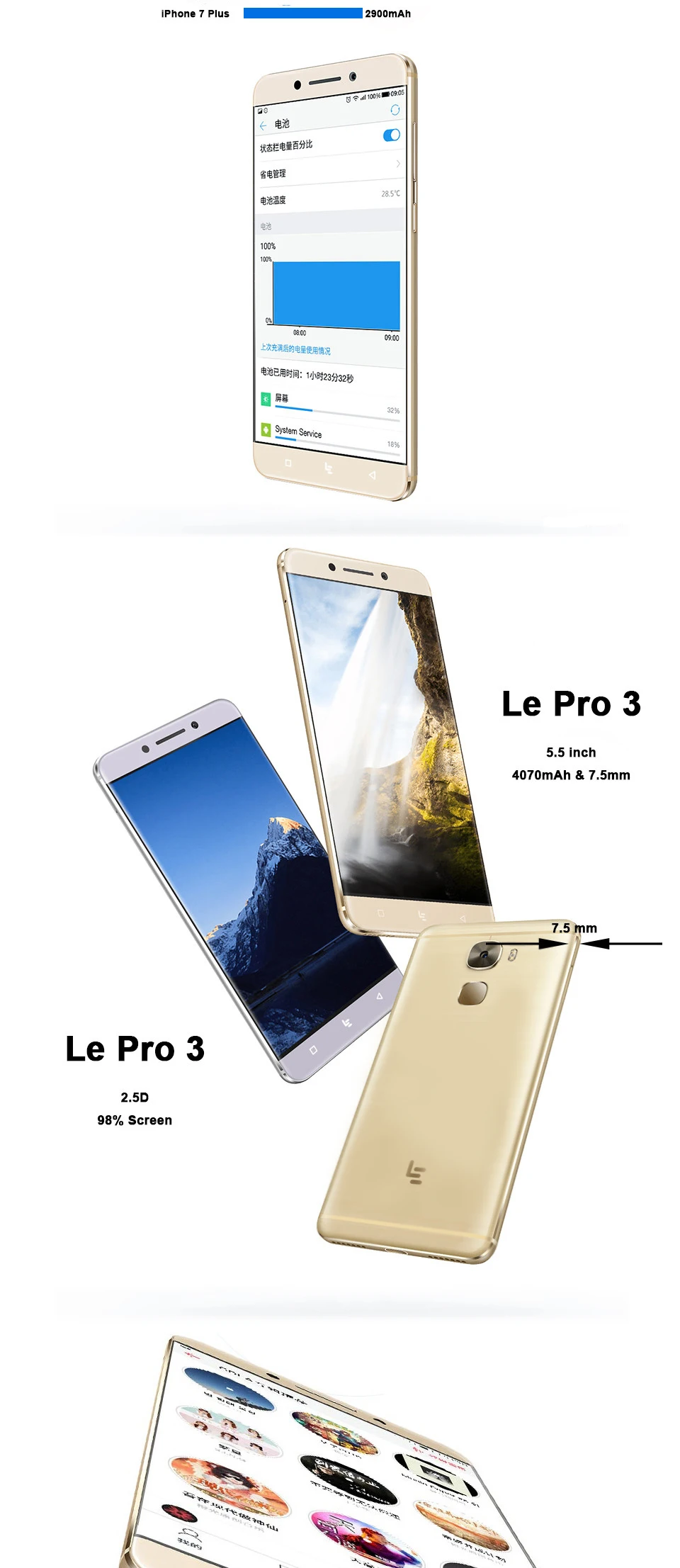 Мобильный телефон Letv Le Pro 3X720 Snapdragon 821 5," Dual SIM 4G LTE 4/6G ram 64 G rom сканер отпечатков пальцев 4070mAh NFC