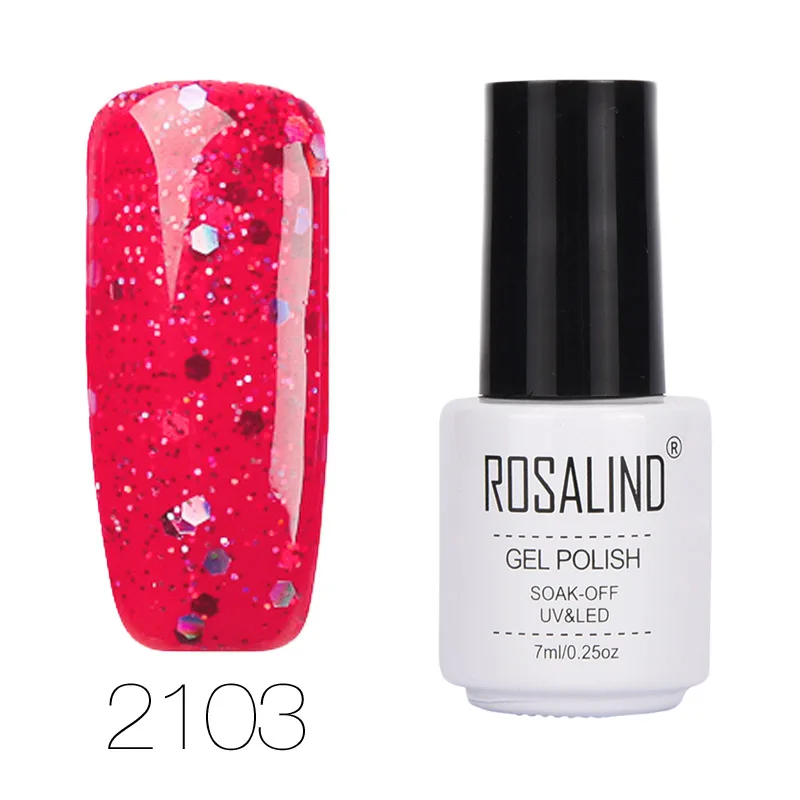 2103 ROSALIND гель 1S Red Diamond серия Гель-лак для ногтей 7 мл Полупостоянный Блеск УФ и светодиодный Гель-лак замачиваемый Гель-лак - Цвет: 2103
