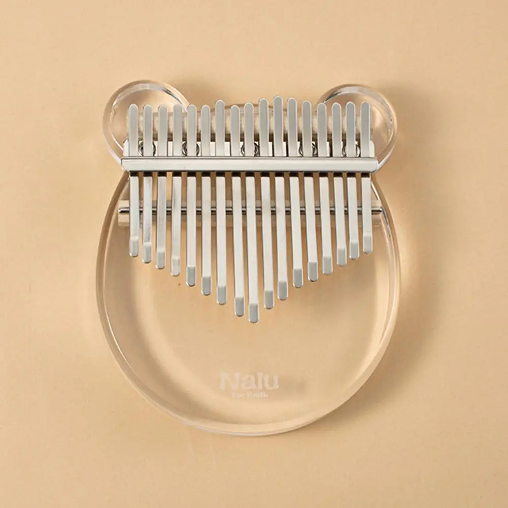 

Nalu NK-BE Crystal Bear 17 Key Kalimba Acrylic Thumb Piano Mbira Transparent Keyboard Instrument