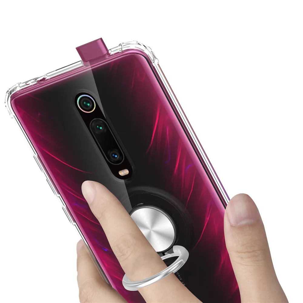Красный mi K20 Note 7 Pro силиконовый чехол-держатель для Xiaomi mi 9 9t Pro магнитный автомобильный кронштейн противоударный чехол для подушки безопасности красный mi 7