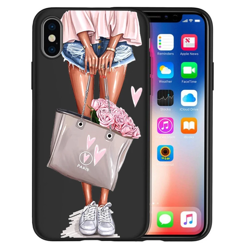 13 Чехол для iPhone xr, чехол для iPhone 7, чехол X XS MAX 8, 6, 6S Plus, 5, 5S, SE, супер, для мамы, девочки, каштановые волосы, мама, ребенок, мышь, Etui, чехол - Цвет: 13