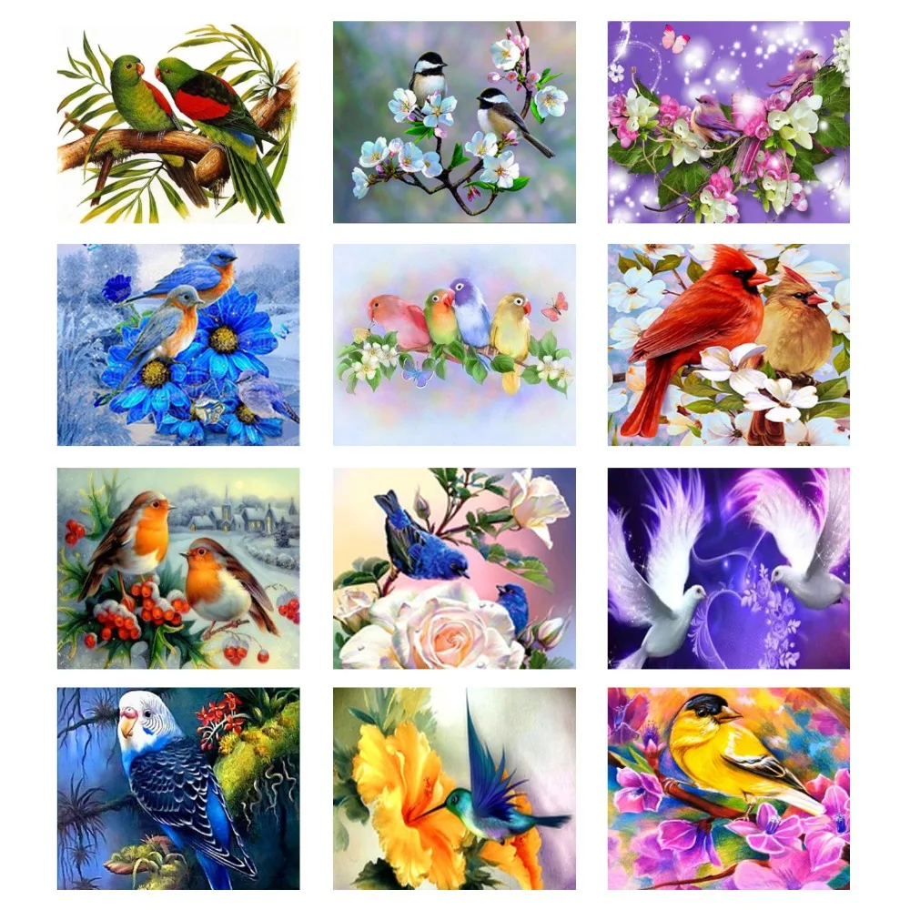 Птица с бриллиантами|Алмазная мозаика и вышивка| |