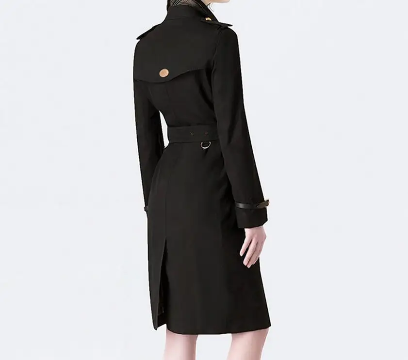 Женская ветровка с длинным поясом ветрозащитная и водонепроницаемая весна осень