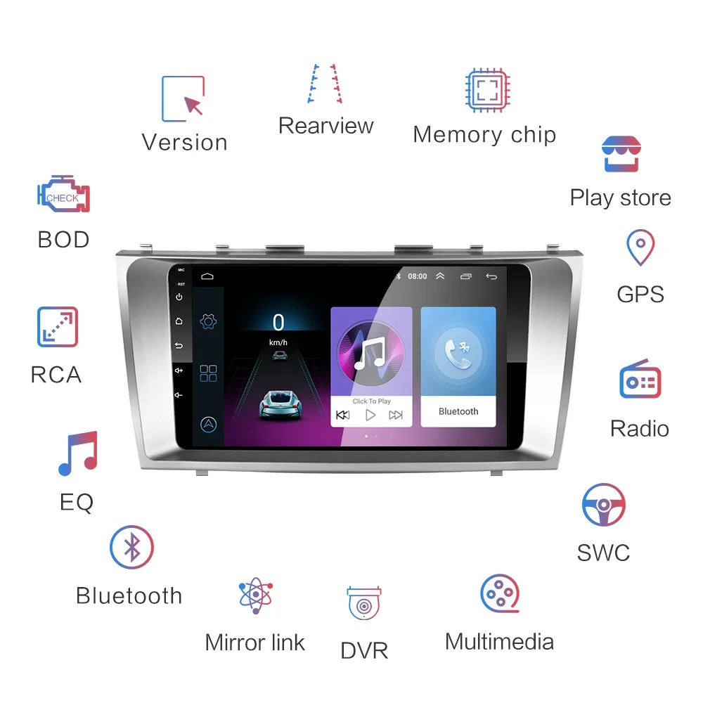 2G+ 32G " 2din Android 8,1 GO машинный DVD проигрыватель для Toyota Camry 2006 2007 2008 2009-2011 автомобиль радио gps навигации WI-FI плеер
