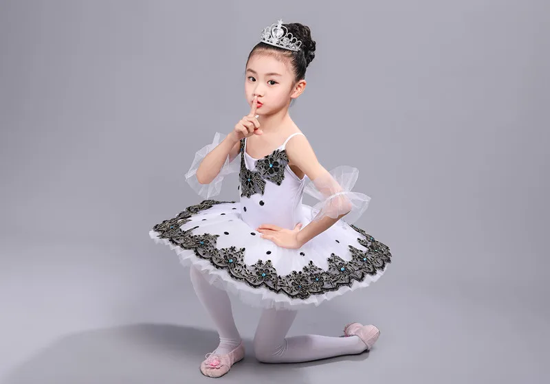 2018 профессиональная балетная пачка Детский костюм с лебедем и озером белое