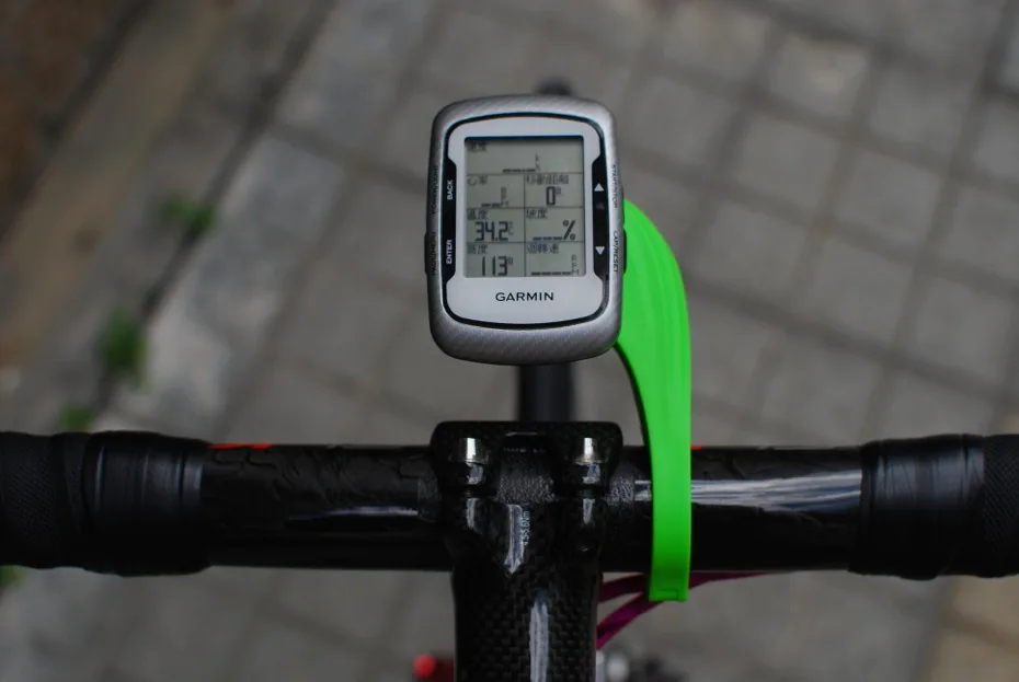 Зеленый Велосипедный дорожный велосипед держатель для Garmin Edge 200 500 510 800 810 1000 компьютерный руль gps преобразования сиденья 25,4 мм/31,8 мм - Цвет: Зеленый