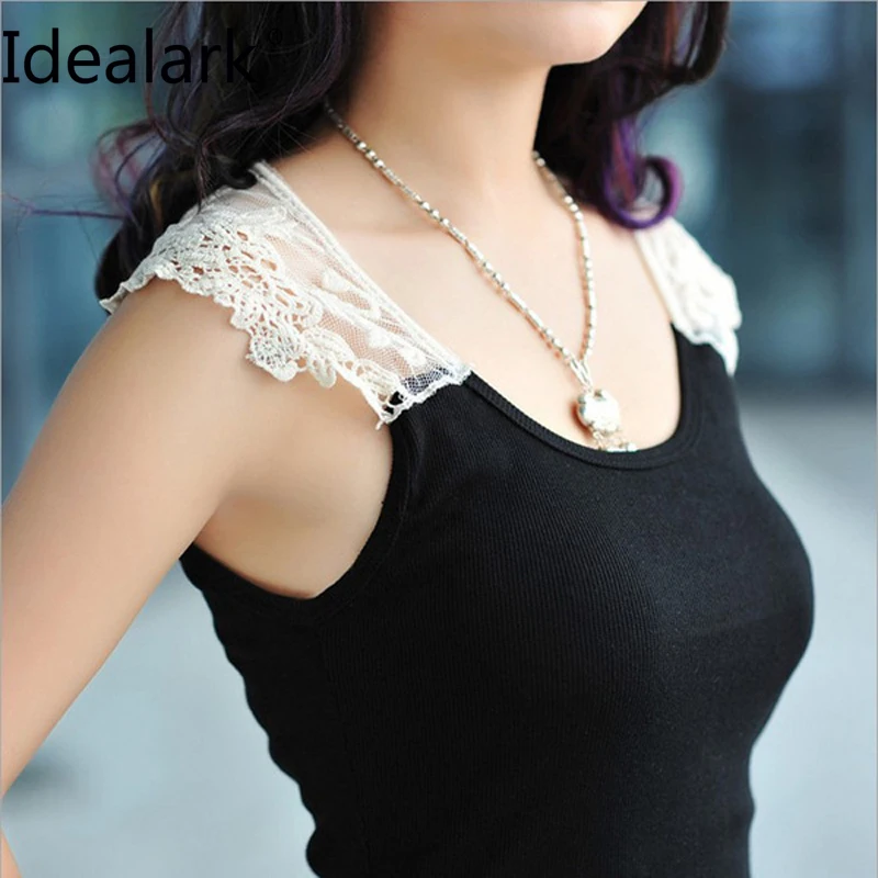 Весенне-летний тонкий кружевной топ вязанный крючком пэчворк Одноцветный жилет