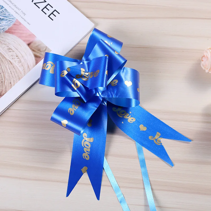 love blue 10 шт. Weding подарки для гостей DIY Pull луки подарок ленты День Святого Валентина подружки невесты подарочные свадебные сувениры и подарки персонализированные - Цвет: love blue