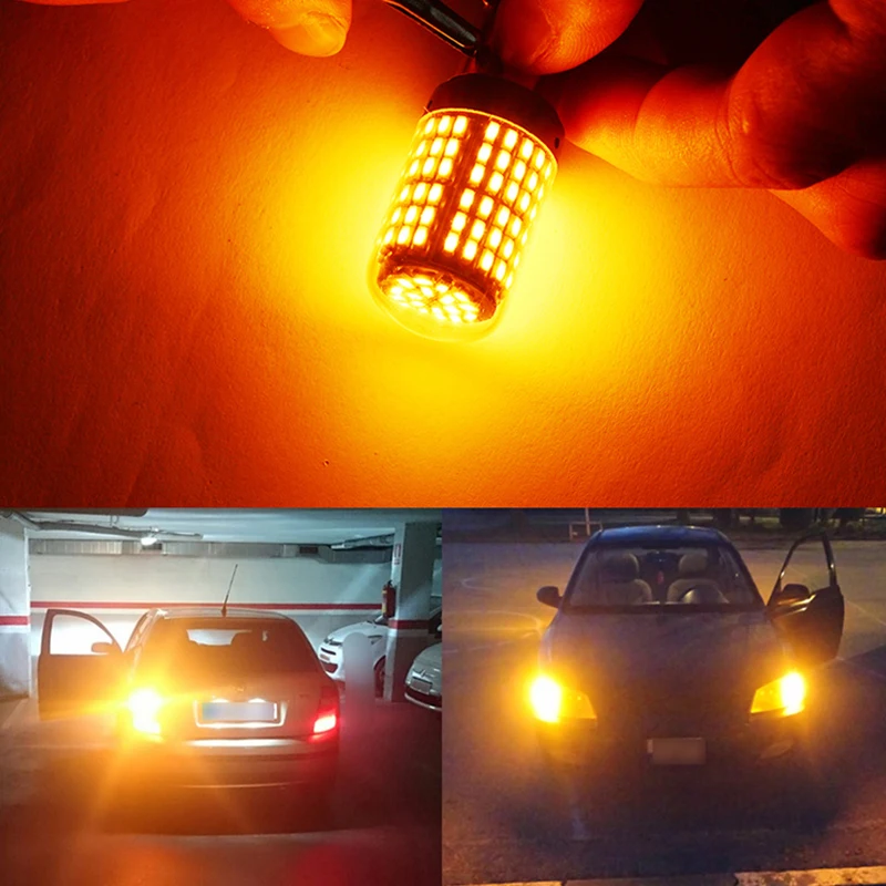 12V автомобильный светодиодный 3014 144SMD Светодиодный лампочки Canbus без ошибки BA15S 1156 BA15D 1157 фонарь стоп-сигнала для поворотов светильник аксессуары для стайлинга автомобилей
