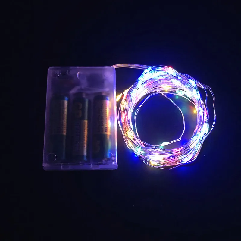 ECLH 2M 5M 10M 100 Led Strings Copper Wire 3XAA Battery Operated Christmas Wedding Party Decoration LED String Fairy Lights | Освещение