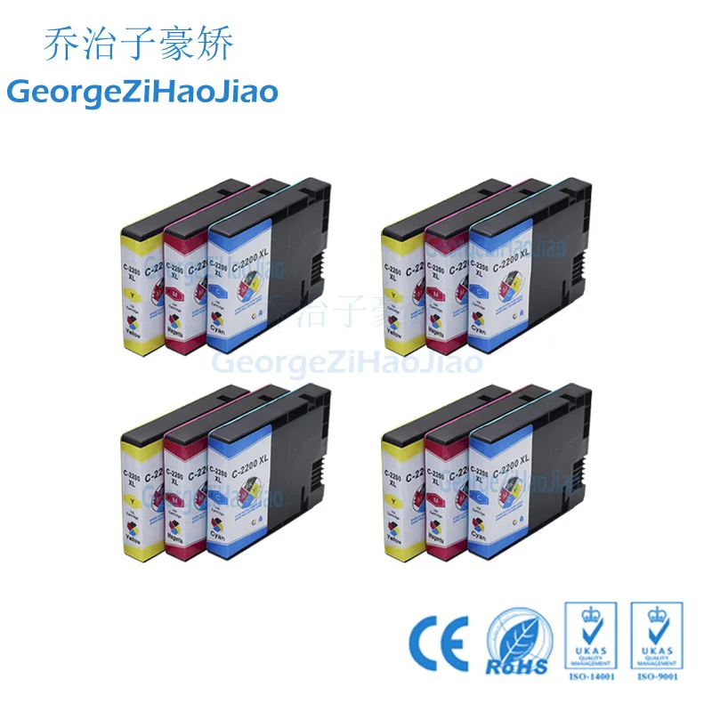 2200XL 12 шт. CMY совместимый PGI 2200 PGI2200 чернильный картридж для Canon MAXIFY MB5020 MB5320 струйный