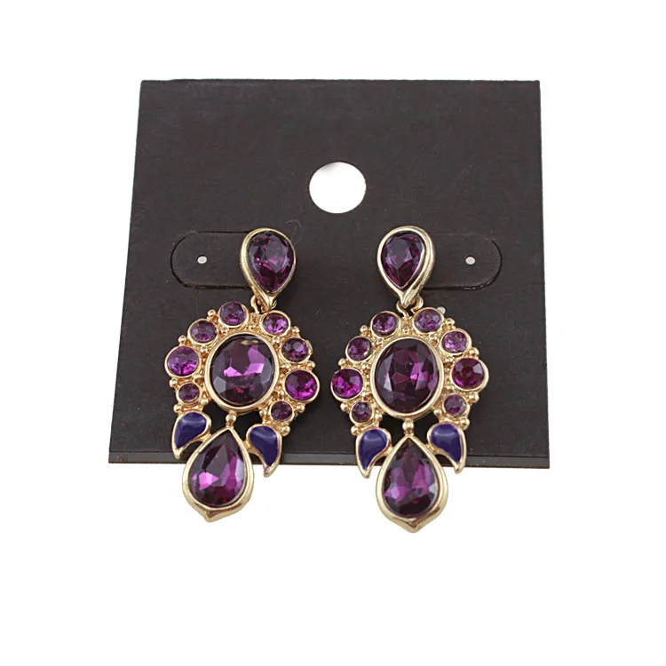BIGBING Fashion jewelry fashion green clear red purple crystal stud earring wholesale free shipping R165 | Украшения и аксессуары