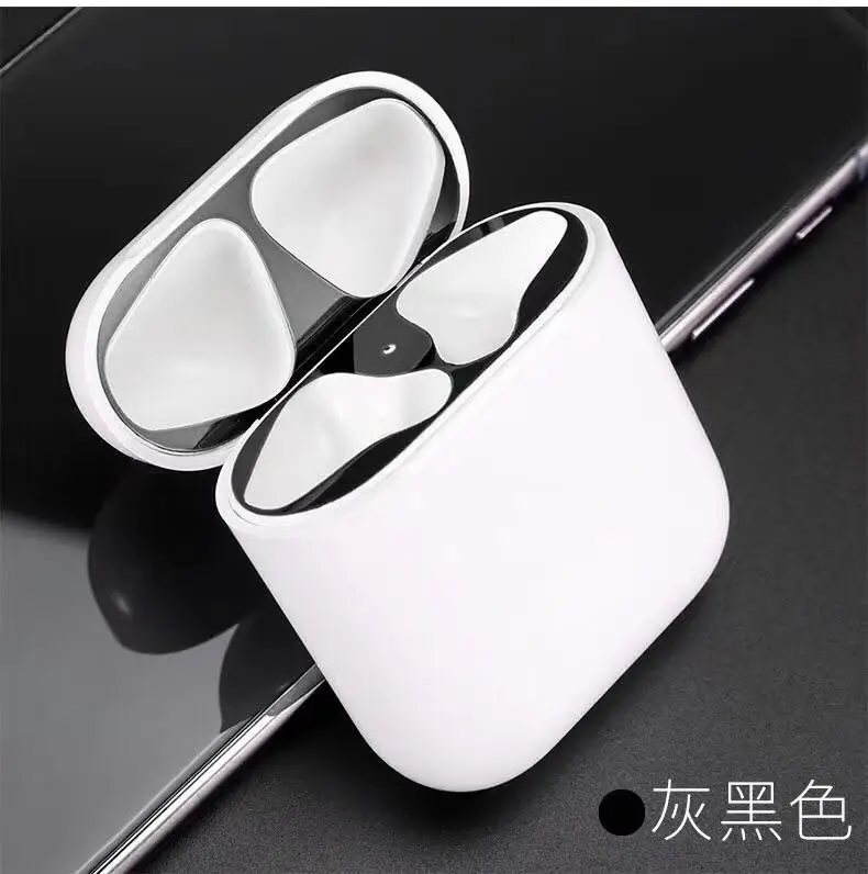 Металлический пылезащитный чехол для Apple AirPods защитный аксессуар наклейка защита
