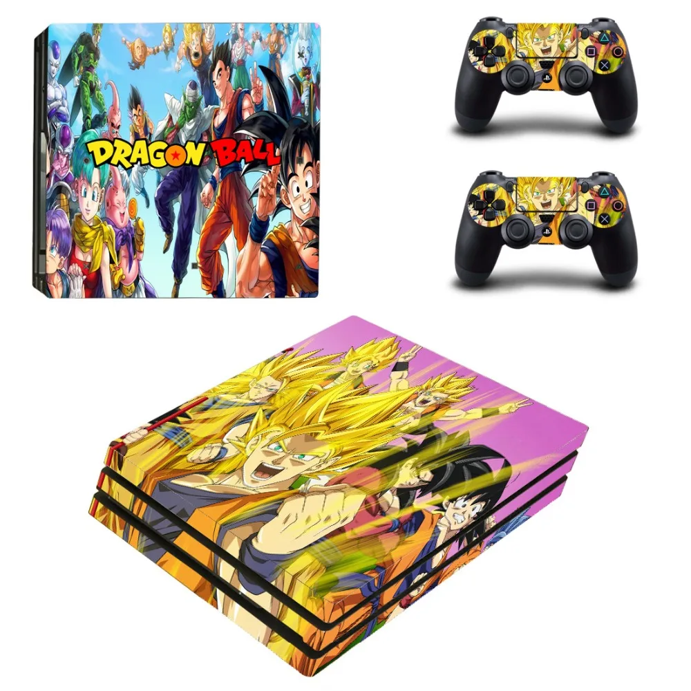 Аниме Dragon Ball Goku PS4 Pro наклейка для кожи виниловая наклейка для sony Playstation 4 консоль и 2 контроллера PS4 Pro наклейка для кожи