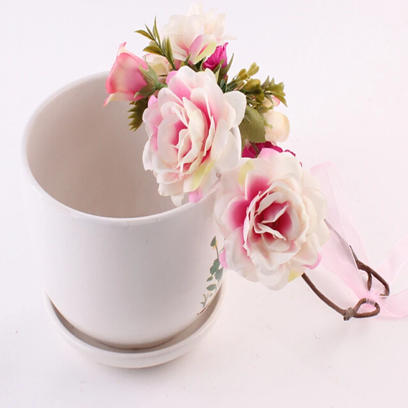 Женский цветочный венок в американском стиле праздничная Праздничная повязка на