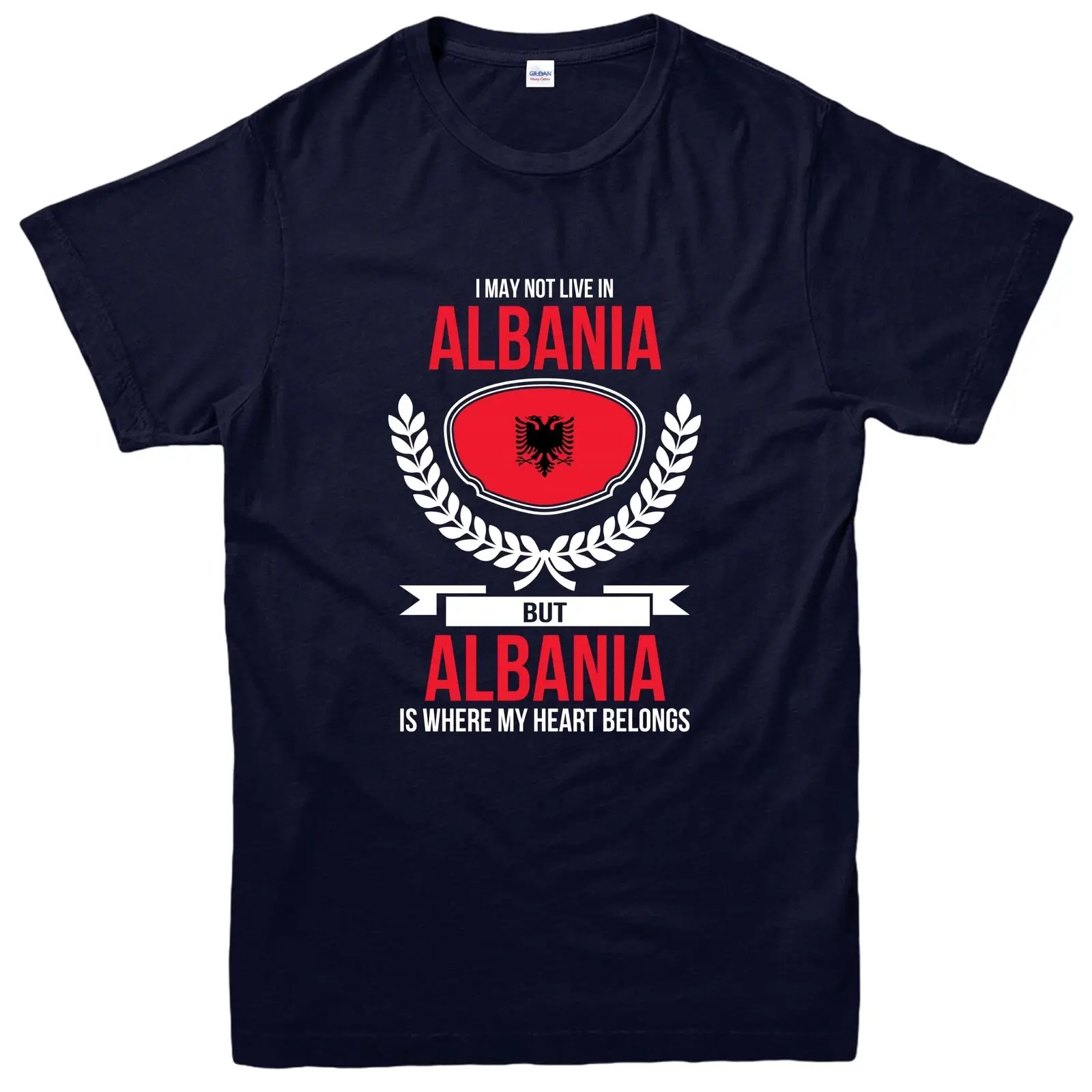 Забавная футболка с надписью Албания мое сердце унисекс 2019|Мужские футболки| |